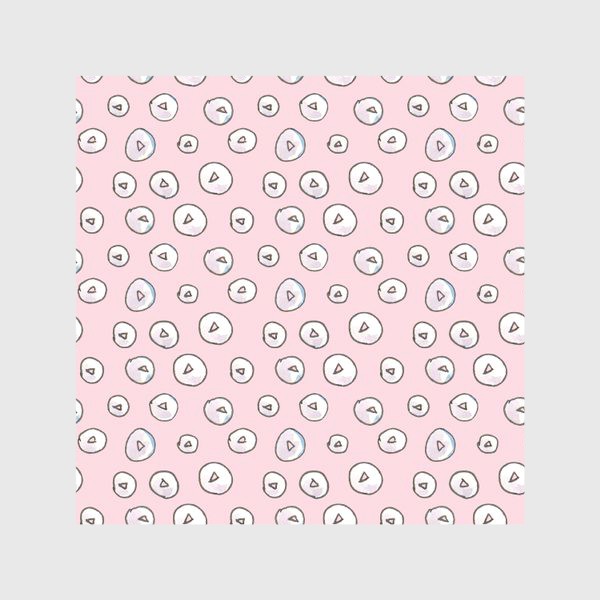 Скатерть «Паттерн канцелярские кнопки на розовом фоне»