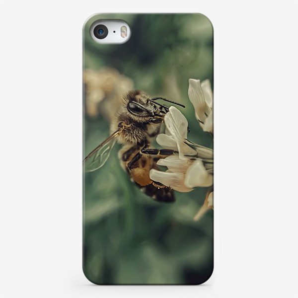 Чехол iPhone «Пчела и цветок»