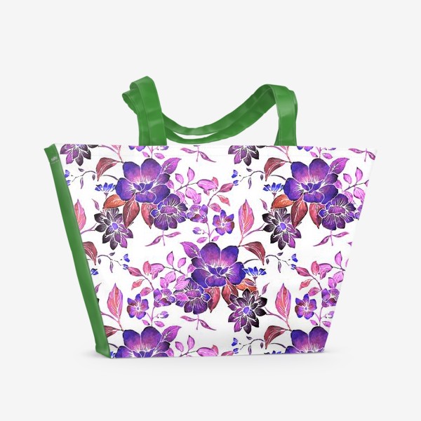 Пляжная сумка «Пурпурно-розовое лето»