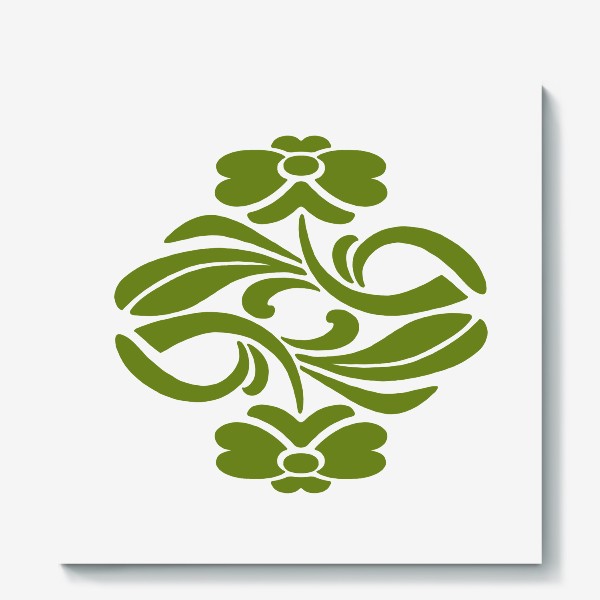 Холст «Японский цветочный герб на каждый день. 9 января, цветок - первоцвет японский (primula japonica)»