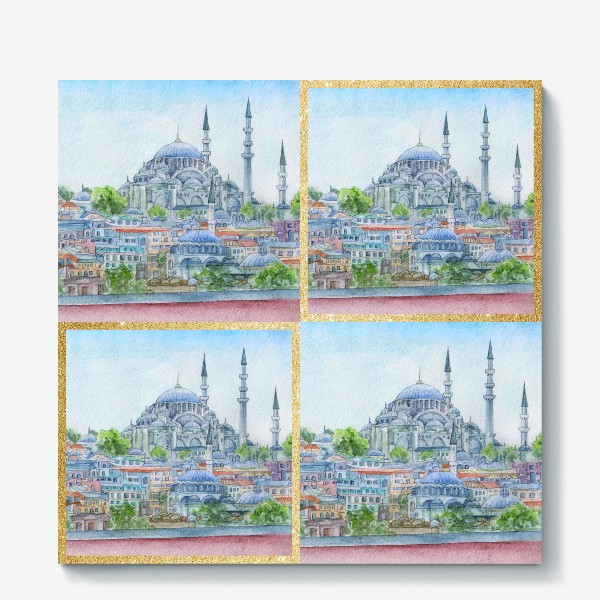 Холст &laquo;паттерн Турция, город Стамбул, мечеть Сулеймание, ислам&raquo;