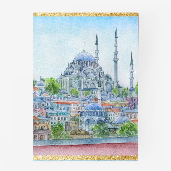 Постер «паттерн Турция, город Стамбул, мечеть Сулеймание, ислам»