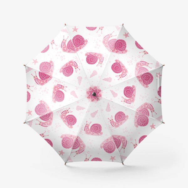 Зонт «Розовые улитки паттерн»
