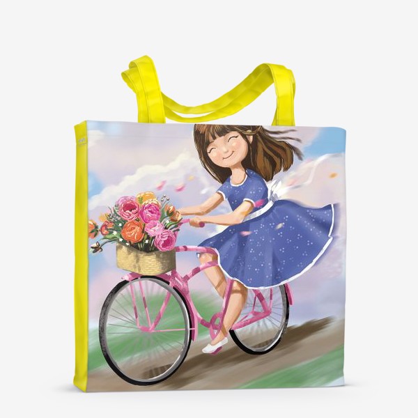 Сумка-шоппер «Девочка на велосипеде »