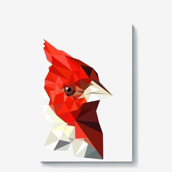 Холст «Птица кардинал, сердитый»