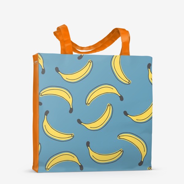 Сумка-шоппер «Бананы на голубом фоне»