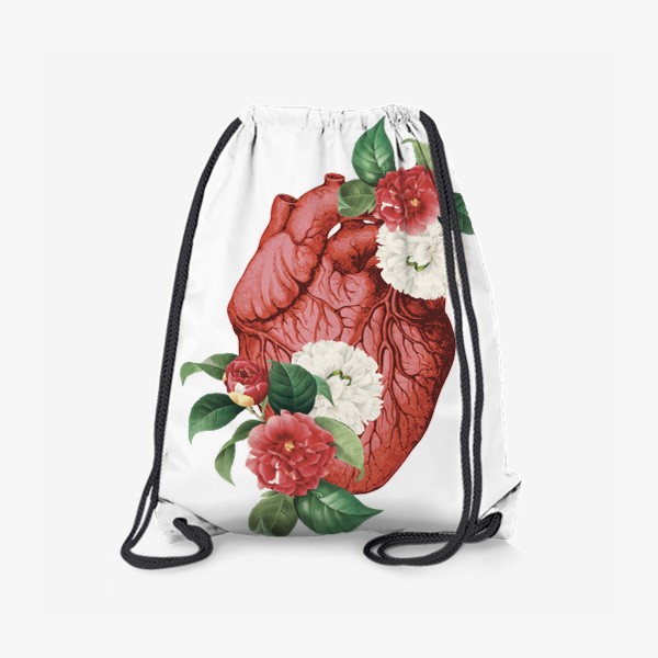 Рюкзак «Коллаж «Сердце в цветах»»
