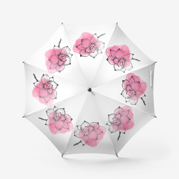 Зонт «Цветок в графике»