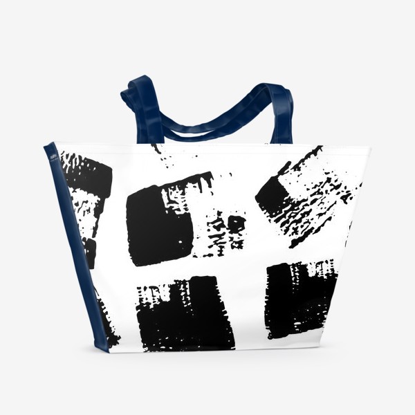 Пляжная сумка «Черные отпечатки»