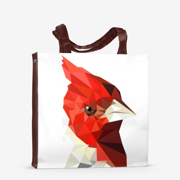 Сумка-шоппер «Птица кардинал, сердитый»
