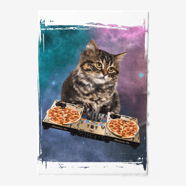 Полотенце «Космический котёнок Диджей - Space Kitty DJ»