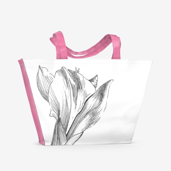 Пляжная сумка «Почти раскрывшийся цветок»