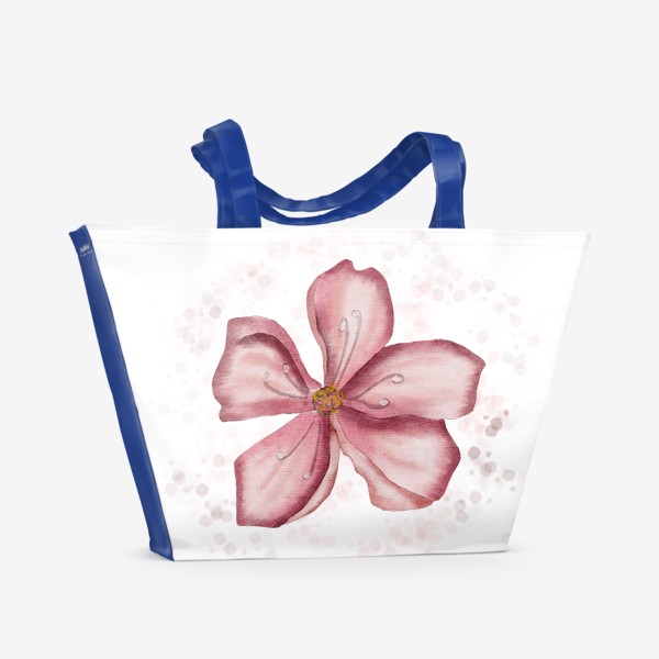 Пляжная сумка «Цветок сакуры акварелью. Вишня»