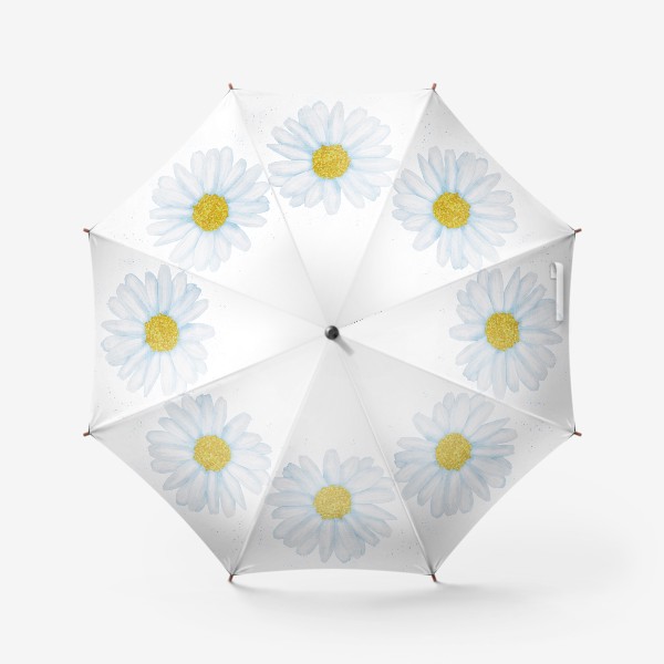 Зонт «Белая ромашка акварелью»