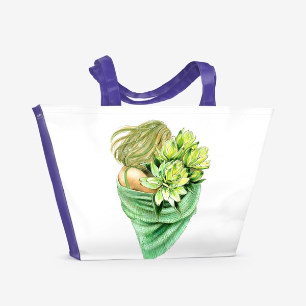 Пляжная сумка «Зеленое очарование»
