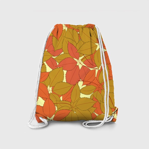 Рюкзак «оранжевая и красная осенняя листва дикого винограда»