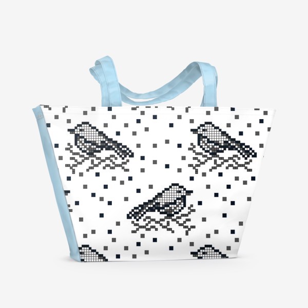Пляжная сумка «Птицы на ветках»