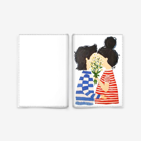 Обложка для паспорта «Влюбленная пара»