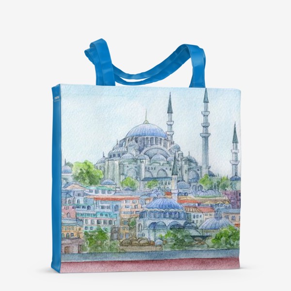 Сумка-шоппер «Турция, город Стамбул, Мечеть Сулеймание , ислам»