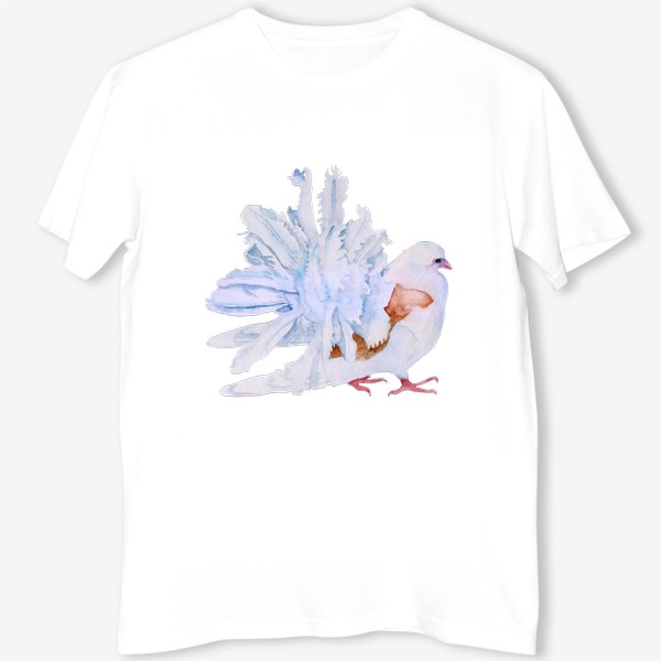 Футболка &laquo;Акварель птица Белый голубь&raquo;