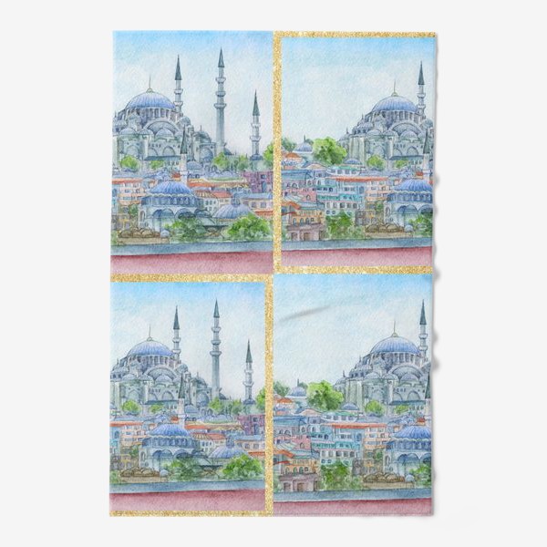 Полотенце &laquo;паттерн Турция, город Стамбул, мечеть Сулеймание, ислам&raquo;