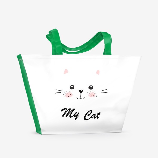 Пляжная сумка «Мой кот, скетч .»