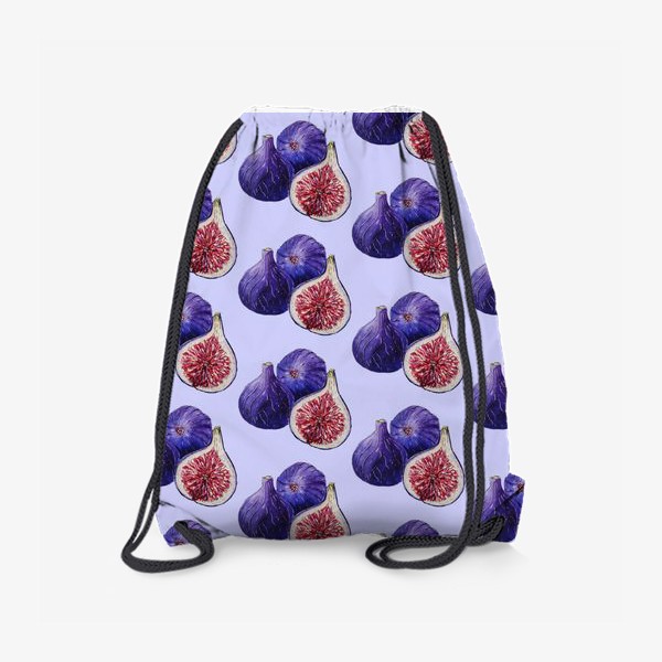 Рюкзак «Три инжира. паттерн на фиолетовом фоне»