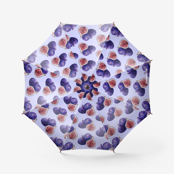 Зонт «Три инжира. паттерн на фиолетовом фоне»