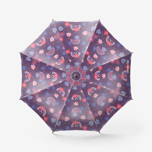 Зонт «Радуги, цветы и капельки»