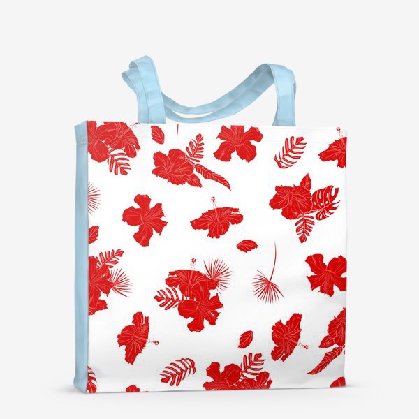 Сумка-шоппер «тропические цветы и пальмы»