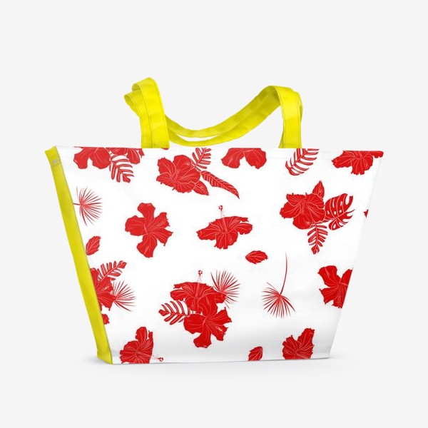 Пляжная сумка &laquo;тропические цветы и пальмы&raquo;
