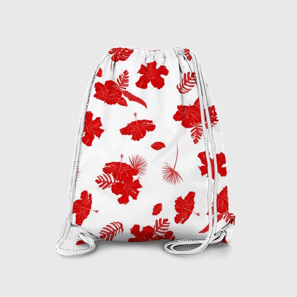 Рюкзак «тропические цветы и пальмы»