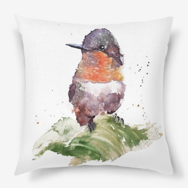Подушка «Птица колибри»