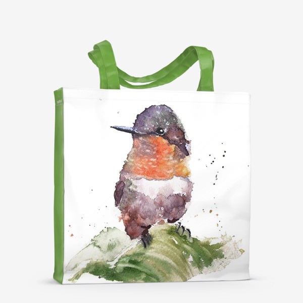 Сумка-шоппер «Птица колибри»