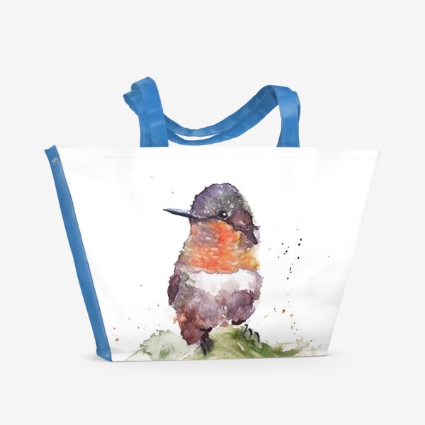 Пляжная сумка «Птица колибри»