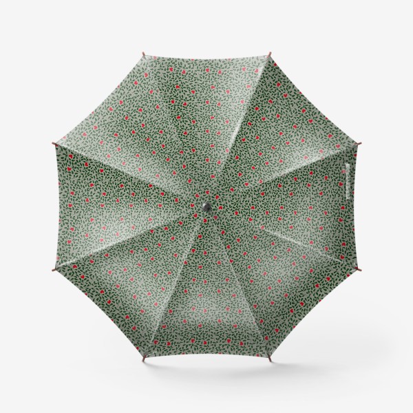 Зонт &laquo;Зеленые веточки с сердечками&raquo;