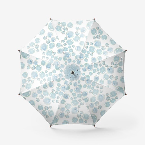 Зонт &laquo;Голубые пузыри, пузырики. Акварель&raquo;