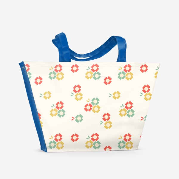 Пляжная сумка «Цветы ретро»