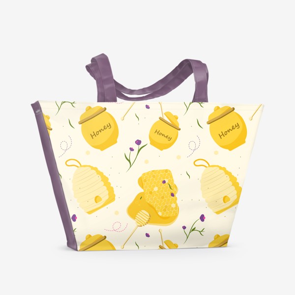 Пляжная сумка «Паттерн мёд»
