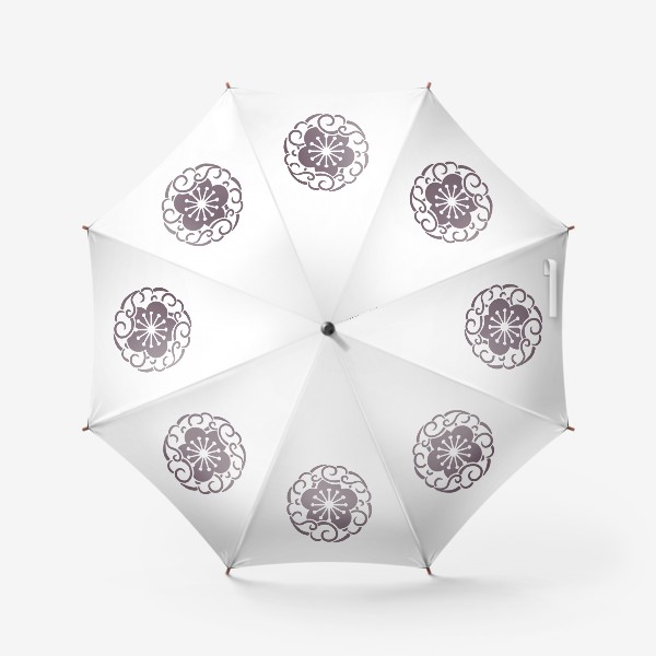 Зонт «Японский цветочный герб на каждый день. 6 января, цветок - камнеломка поникающая (saxifraga merkii)»