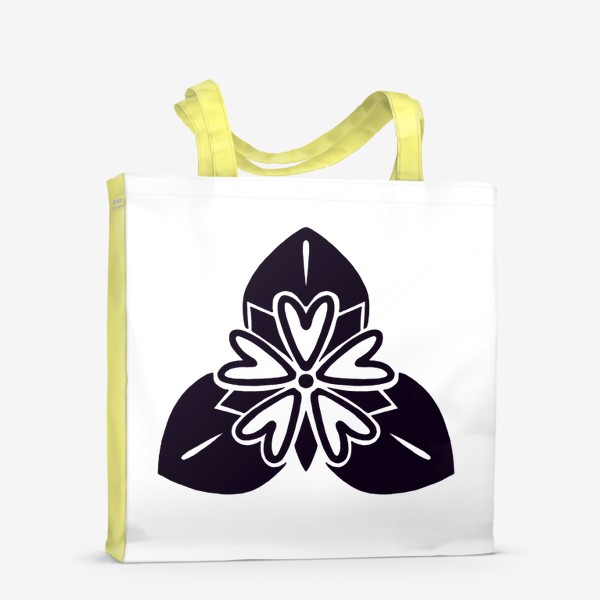 Сумка-шоппер «Японский цветочный герб на каждый день. 7 января, цветок - звездчатка (stellaria)»
