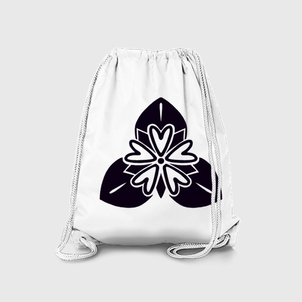 Рюкзак «Японский цветочный герб на каждый день. 7 января, цветок - звездчатка (stellaria)»