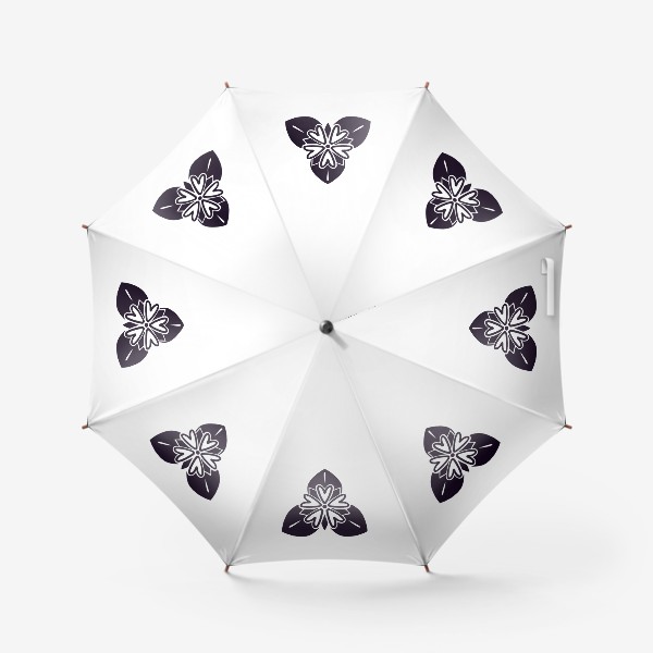 Зонт «Японский цветочный герб на каждый день. 7 января, цветок - звездчатка (stellaria)»