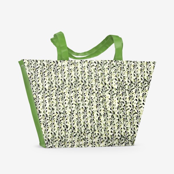 Пляжная сумка «Плетущиеся листья паттерн »