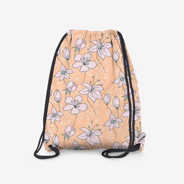 Рюкзак «Нежные цветы на желтом фоне»