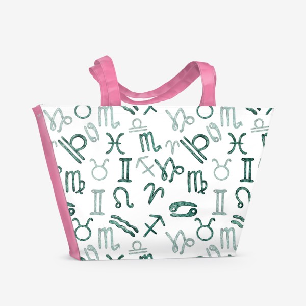 Пляжная сумка «Знаки зодиака паттерн»