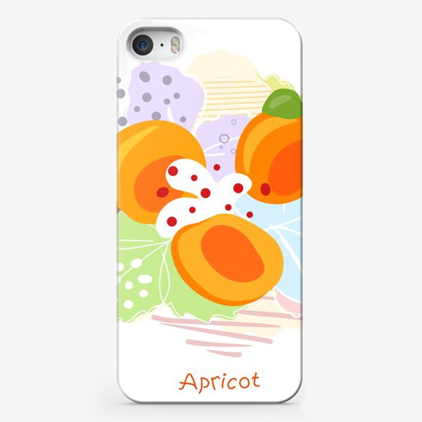 Чехол iPhone «Абрикосы. Свежие фрукты. Минимальный стиль.»