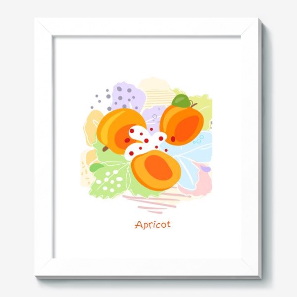 Картина «Абрикосы. Свежие фрукты. Минимальный стиль.»