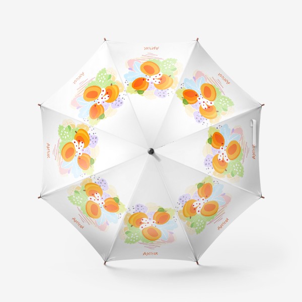 Зонт «Абрикосы. Свежие фрукты. Минимальный стиль.»