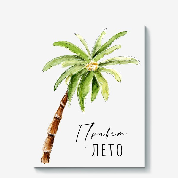 Холст «Пальма с кокосами»